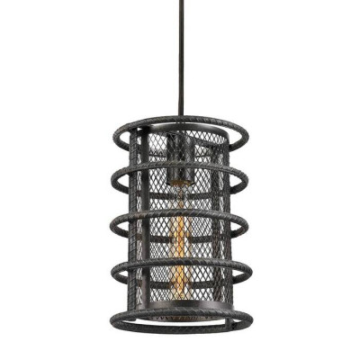 LUSSOLE EASTCHESTER Подвесной светильник, цвет основания - серый, плафон - металл (цвет - серый), 1x60W E27, LSP-9645