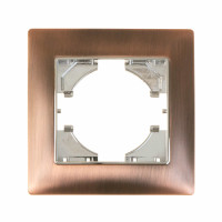 С1010-038 GUSI BRAVO РАМКА 1-местная, цинк, цвет бронза., С1010-038