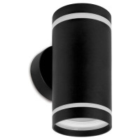 Светильник садово-парковый, 230V 2*GX53, DH1002, черный (на стену вверх/вниз), Feron 11709