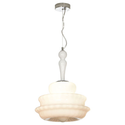 LUSSOLE Madison 2 Подвесные светильники, цвет основания - хром, плафон - стекло (цвет - белый), 1x40W E27, LSP-8501