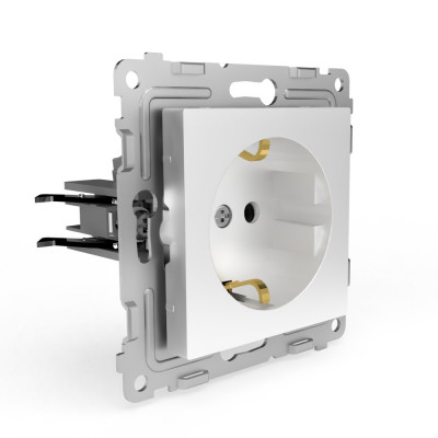 Розетка 1-м СП Pixel 16А IP20 с заземл. механизм бел. TOKOV ELECTRIC TKE-PX-R1Z-C01