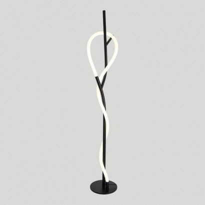 LUSSOLE RIVER Торшеры, цвет основания - черный, плафон - акрил (цвет - белый), 1x25W LED, LSP-0652