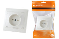 Розетка 2П с защ. шт. 10А 250В белая "Таймыр" TDM Electric, SQ1814-0015