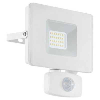 33157 Ландшафтный светод. спот FAEDO 3 c датч. дв-я, 20W (LED), 1800lm, L130, H140, алюм., белый/сте