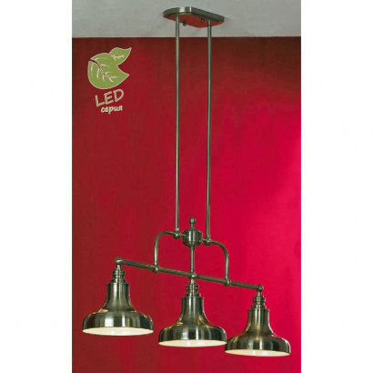 LUSSOLE SONA Линейно-Подвесной светильник, цвет основания - бронзовый, плафон - металл (цвет - бронзовый), 3x10W E27, GRLSL-3013-03
