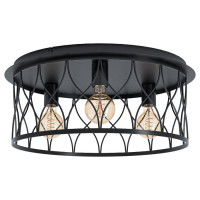 43553 Потолочный светильник GILTSPUR, 3Х40W, E27, H230, ?550, сталь, черный