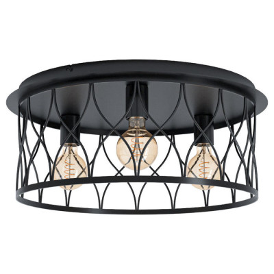 43553 Потолочный светильник GILTSPUR, 3Х40W, E27, H230, ?550, сталь, черный