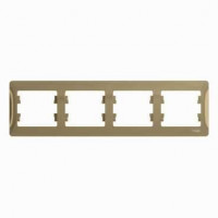 Glossa Рамка 4-ная, горизонтальная, титан Glossa Рамка 4-ная, горизонтальная, титан