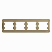 Glossa Рамка 4-ная, горизонтальная, титан