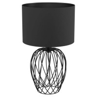 43653 Настольная лампа NIMLET, 1Х40W, E27, H515, ?300, основание: ?135, сталь/текстиль, черный