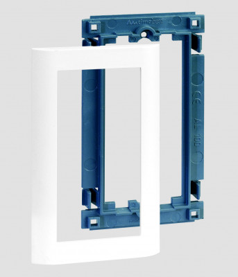 Simon SConnect Рамка с суппортом на 1 CIMA модуль, алюминий, SAL100-8