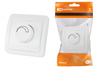 Светорегулятор (RL, 600Вт) поворотный белый "Валдай" TDM Electric, SQ1804-0016