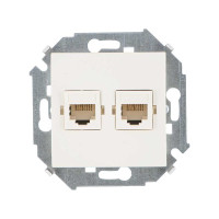Simon Simon15 Розетка компьют. 2хRJ45 кат.5е, сл. кость, 1591593-031 Simon Simon15 Розетка компьют. 2хRJ45 кат.5е, сл. кость, 1591593-031