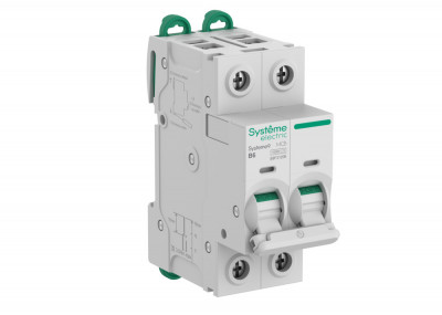 Systeme9 Автоматический выключатель (АВ) B 6A 2P 10kA 400В, Systeme Electric, S9F31206