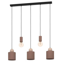 900346 Подвес GAZZOLA, 5x40W(E27), сталь, мокка, песочный