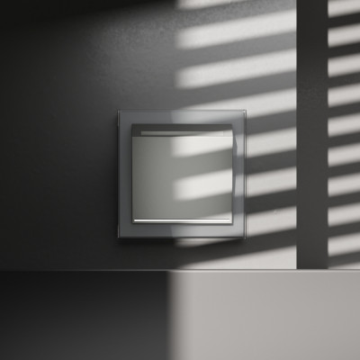 Выключатель встраиваемый VOLTUM S70 карточный 16А, (сталь), VLS010705