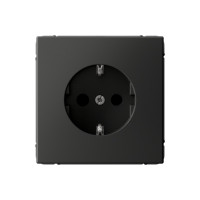 GAL001445 - ARTGALLERY РОЗЕТКА с заземлением со шторками, 16А, механизм, БАЗАЛЬТ, Systeme Electric