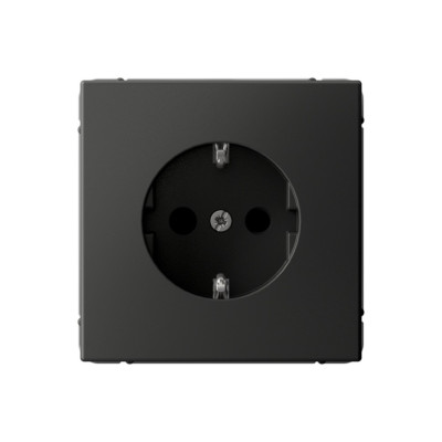 GAL001445 - ARTGALLERY РОЗЕТКА с заземлением со шторками, 16А, механизм, БАЗАЛЬТ, Systeme Electric