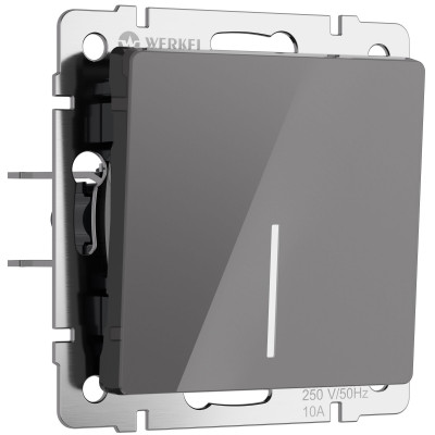 Werkel W1110144/ Выключатель одноклавишный с подсветкой (графит акрил), a064077