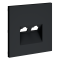 Накладка для розетки компьютерной двойной RJ45+RJ45 кат.6, S70 (графит), VLS001407