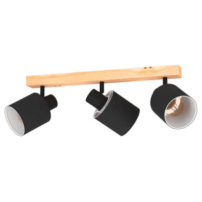 99491 Спот BATALLAS, 3x10W, E27, L480, B50, сталь/текстиль/дерево, черный/белый