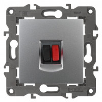 ЭРА 14-3111-03 Elegance Алюминий Розетка Аудио одиночная