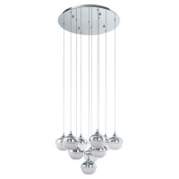 39527 Светодиодный подвес MIOGLIA, 10x3,15W(LED), сталь, хром/пластик, белый, прозрачный