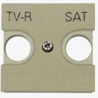 N2250.1 CV - Накладка для TV-R-SAT розетки, 2-модульная, серия Zenit, цвет шампань - 2CLA225010N1901