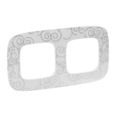 Legrand Valena ALLURE.Рамка "Нарцисс хром".2-постовая универсальная, 754342