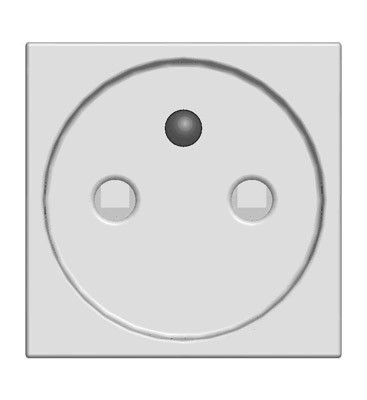 N2287 CV - Розетка французского стандарта с центральным контактом заземления, со шторками, 16А / 250 В, серия Zenit, цвет шампань - 2CLA228700N1901