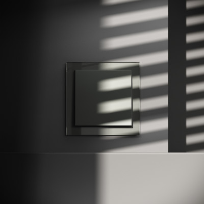 Выключатель встраиваемый VOLTUM S70 одноклавишный 10А, (титан), VLS010106