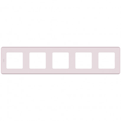 Рамка декоративная универсальная Legrand Inspiria, 5 постов, для горизонтальной или вертикальной установки, цвет "Розовый"