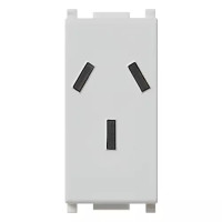 Vimar Розетка 2P+T 10A Аргентинский стандарт, серебро, 14250.SL