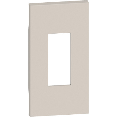 KM07M2 Bticino LIVING NOW. Лицевая панель для телефонных и компьютерных розеток 2 модуля.Цвет Песочный., KM07M2