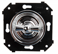 Bironi Выключатель 2-кл. (скрытый монтаж), Серебро, Серебро, B3-202-S-S