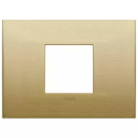 Vimar Накладка Classic на 2 модуля центрально латунь зачищенная щеткой, 19652.12.01
