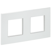 SKANDY Рамка 2-мест. SK-F32S металл сереб. IEK, SK-M22-M-K23