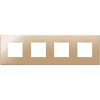 Vimar Накладка на Eikon Exe на 8 модулей (2+2+2+2) расстояние между центрами 71мм, золото, 22669.82