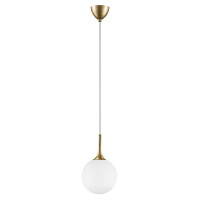 Lightstar 813022 (MD5086-1JS)  Подвес GLOBO 1х40W  E14 gold/white (в комплекте)