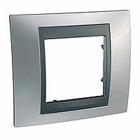 MGU66.002.238 - UNICA TOP РАМКА 1-постовая, ГРАФИТ/ХРОМ МАТОВЫЙ