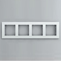 IRIDIUM Рамка на 4 пост, белый, Berlin 01, 01P401