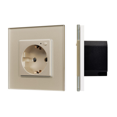 Розетка электрическая с Zigbee управлением SCT-OMALI-EUZB1-PL-GD (240V, 16A, Zigbee) (Arlight, -), 050218