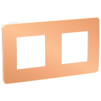 рамка 2-постовая, МЕДЬ/белый