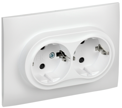 SKANDY Роз. 2-я с з/к/ш 16А в сб. SK-R07W арк. бел. IEK, SK-R24-16-K01-F