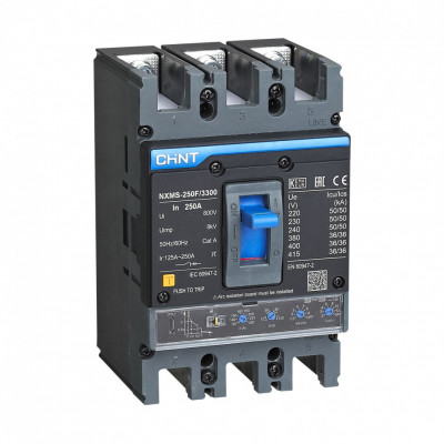 Chint Авт. выкл. NXMS-250F/3P 250А 36кА с электронным расцепителем (R), 264755
