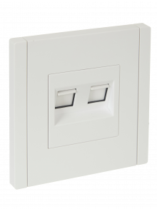 FORTE&PIANO Роз. двойная RJ11+RJ45 кат.5E FP235 бел. IEK, FP-KT20-O-1-K01