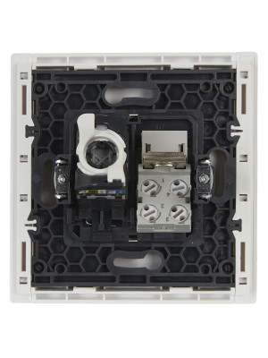 FORTE&PIANO Роз. двойная RJ11+RJ45 кат.5E FP235 бел. IEK, FP-KT20-O-1-K01