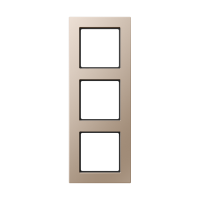 Рамка для вертикальной и горизонтальной установки, 3 поста; дюропласт; шампань; A CREATION, AC583CH