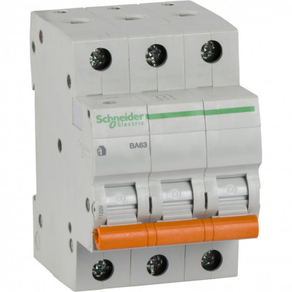 Schneider Electric Домовой ВА63 Автоматический выключатель 3P 63A (C) 4.5kA