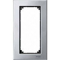 M-Elegance Рамка 2-ная без перегородки, платина